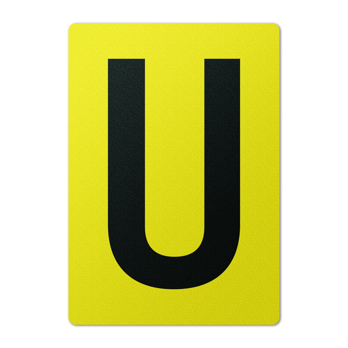 7 x 10in Floor Sticker: Alphabet Letter U Vinyl Decal