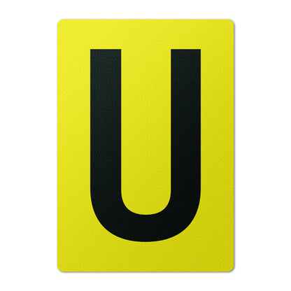 7 x 10in Floor Sticker: Alphabet Letter U Vinyl Decal