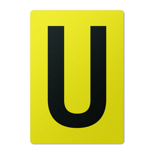 7 x 10in Floor Sticker: Alphabet Letter U Vinyl Decal