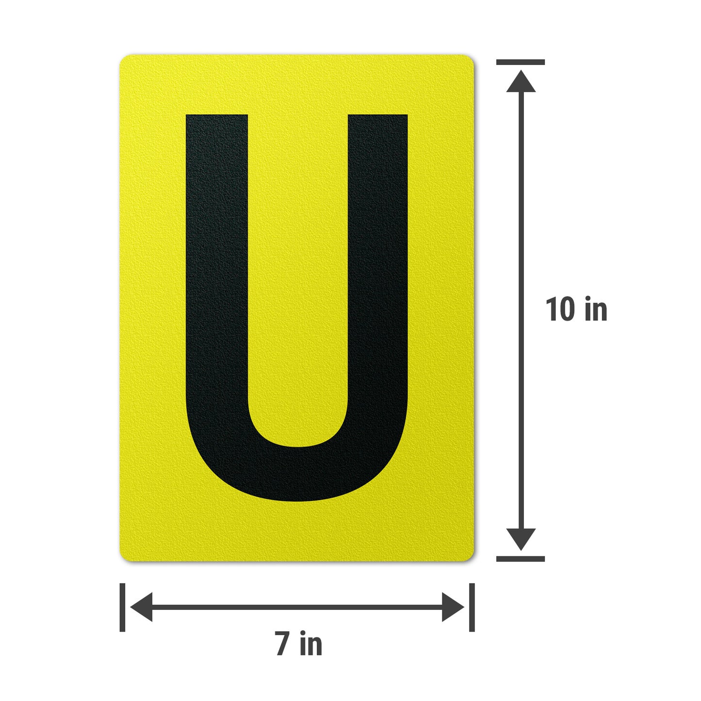 7 x 10in Floor Sticker: Alphabet Letter U Vinyl Decal
