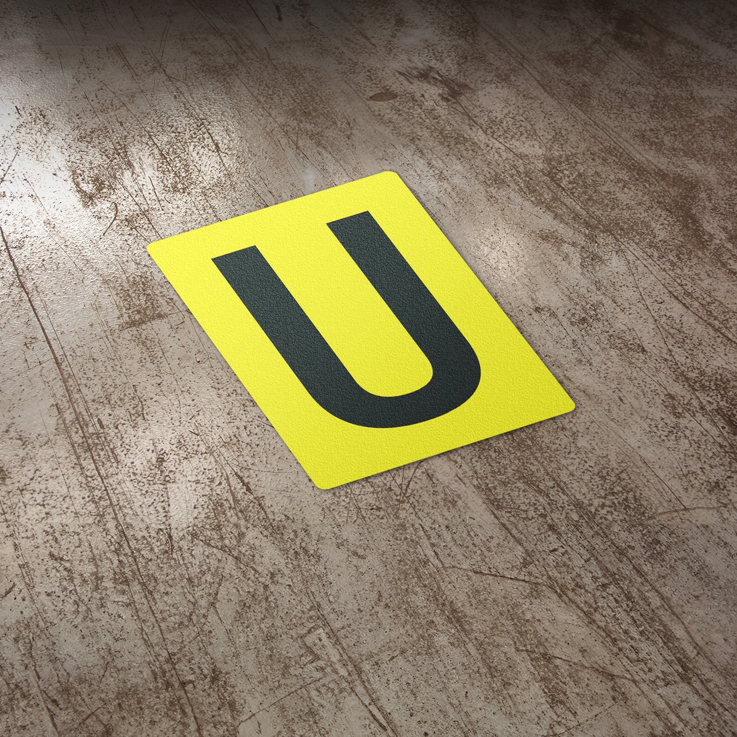 7 x 10in Floor Sticker: Alphabet Letter U Vinyl Decal