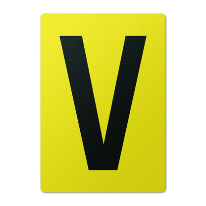 7 x 10in Floor Sticker: Alphabet Letter V Vinyl Decal