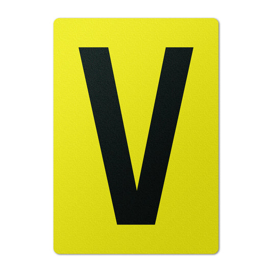 7 x 10in Floor Sticker: Alphabet Letter V Vinyl Decal
