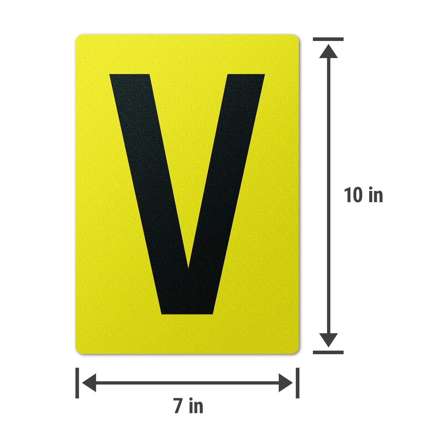 7 x 10in Floor Sticker: Alphabet Letter V Vinyl Decal