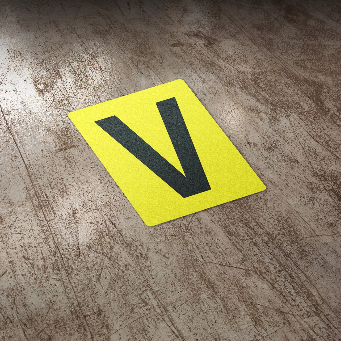 7 x 10in Floor Sticker: Alphabet Letter V Vinyl Decal
