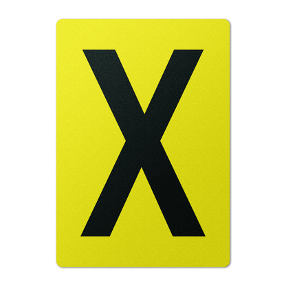 7 x 10in Floor Sticker: Alphabet Letter X Vinyl Decal