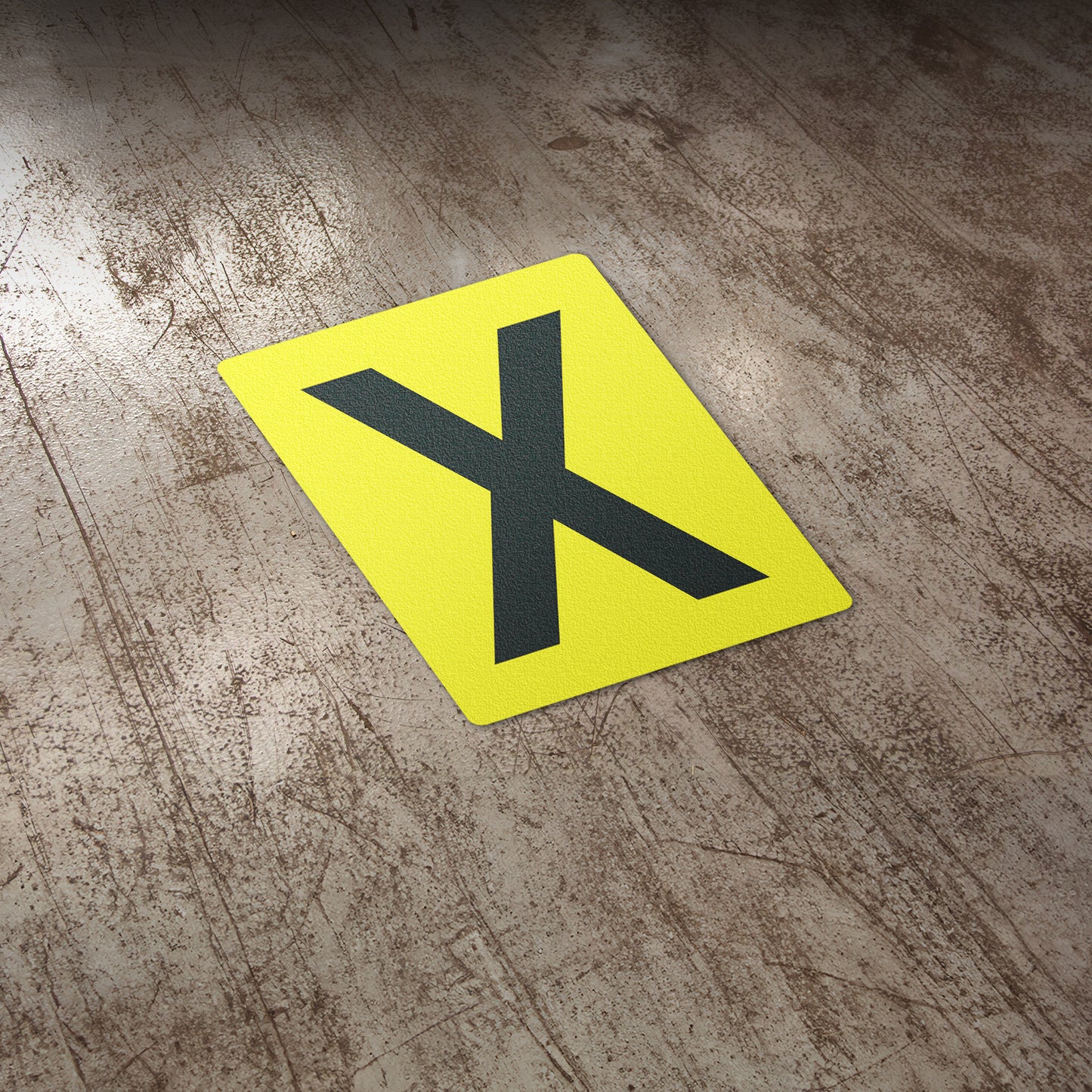 7 x 10in Floor Sticker: Alphabet Letter X Vinyl Decal