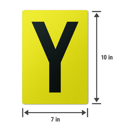 7 x 10in Floor Sticker: Alphabet Letter Y Vinyl Decal
