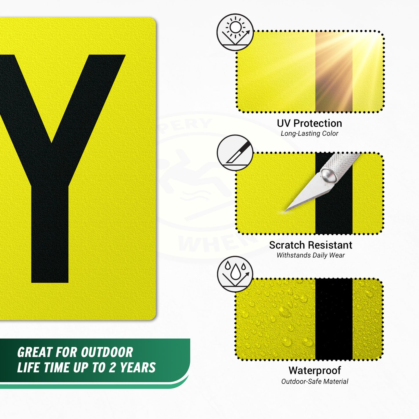 7 x 10in Floor Sticker: Alphabet Letter Y Vinyl Decal