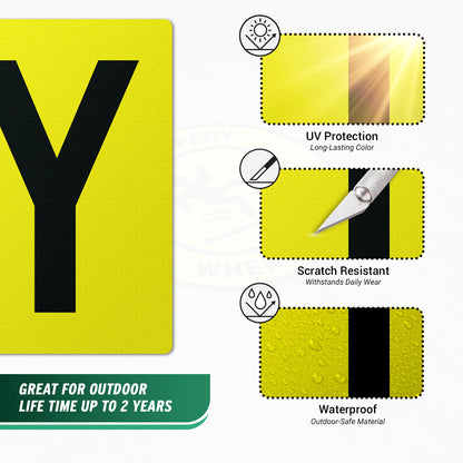 7 x 10in Floor Sticker: Alphabet Letter Y Vinyl Decal