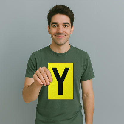 7 x 10in Floor Sticker: Alphabet Letter Y Vinyl Decal