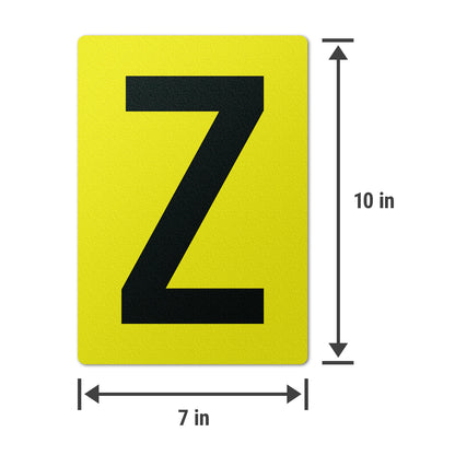 7 x 10in Floor Sticker: Alphabet Letter Z Vinyl Decal