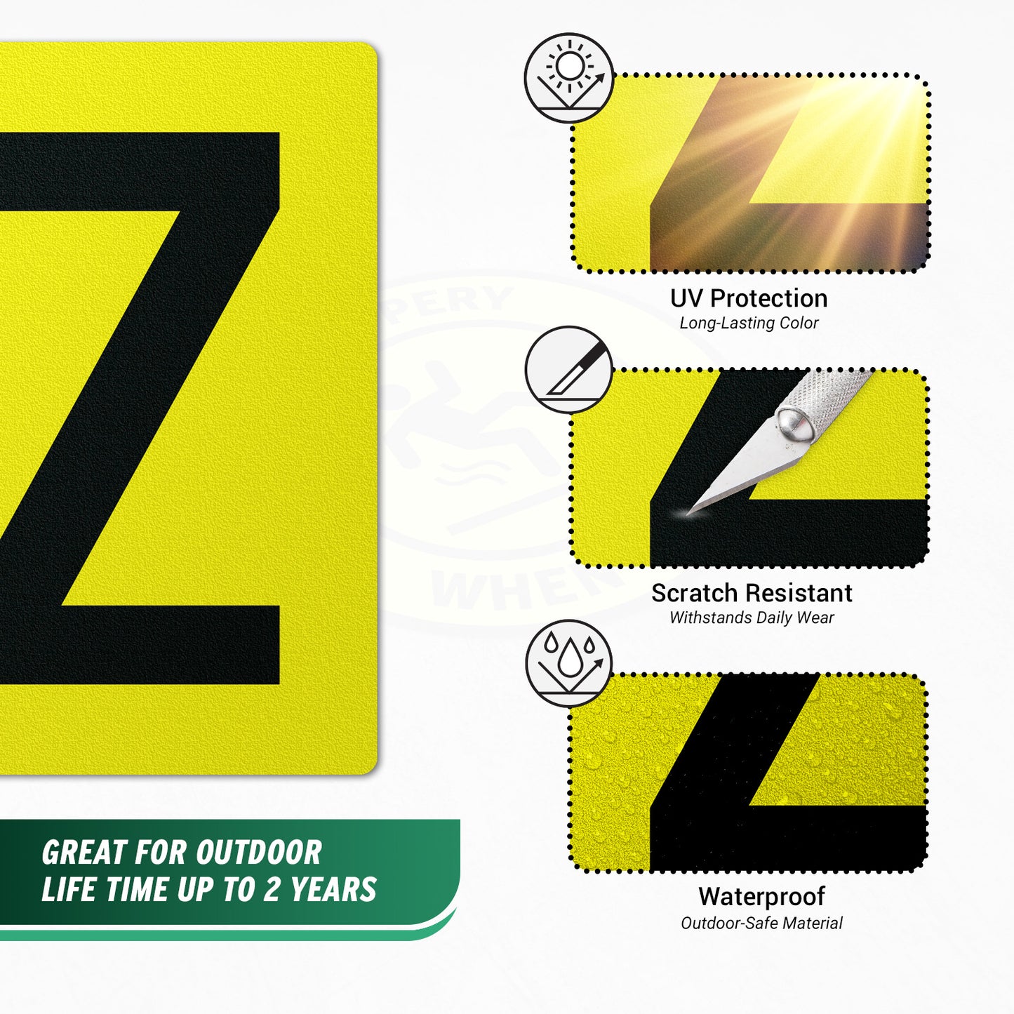 7 x 10in Floor Sticker: Alphabet Letter Z Vinyl Decal
