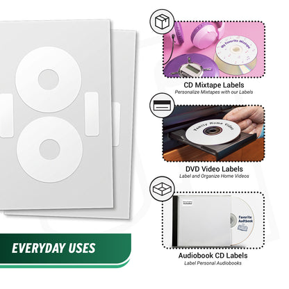 CD/DVD Labels: Neato CLP-192217 Compatible Inkjet & Laser Printers