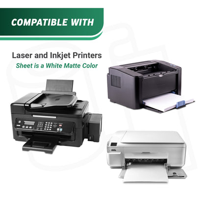 3.33in Blank Circle Labels: White Laser & Inkjet Printable (6 Labels/Sheet, 150 Sheets)