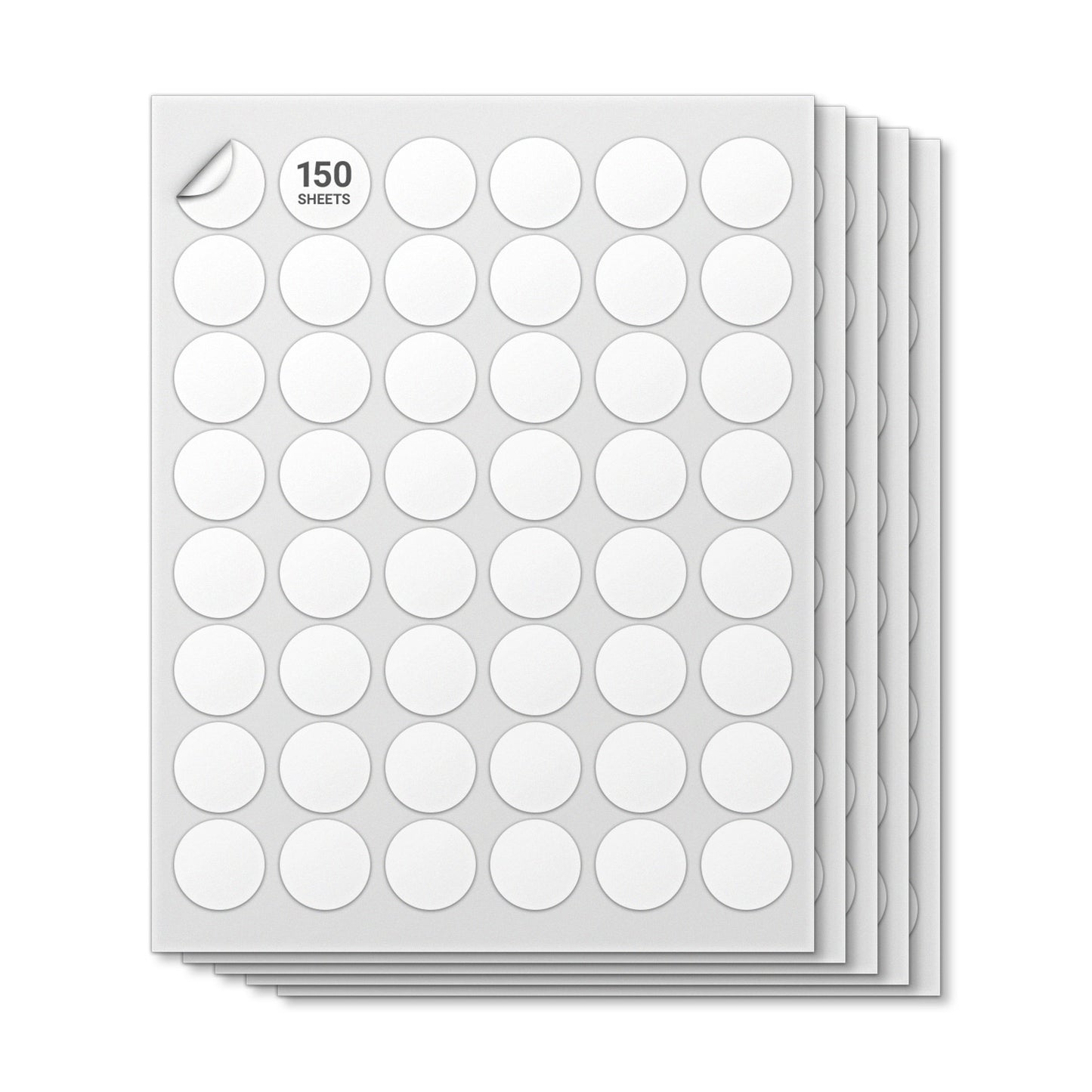 1.2in Blank Circle Labels: Laser & Inkjet Printable White Stickers (7200 Total)