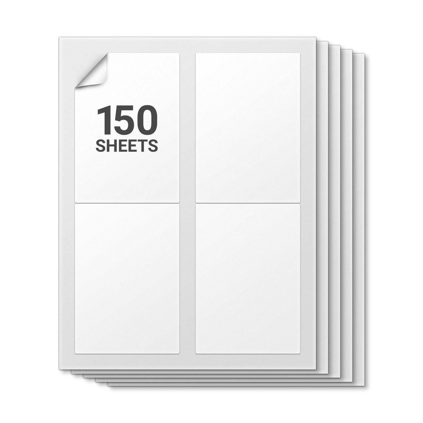 3.5 x 5in Blank Labels: White Laser & Inkjet Printable (4 Labels/Sheet, 150 Sheets)