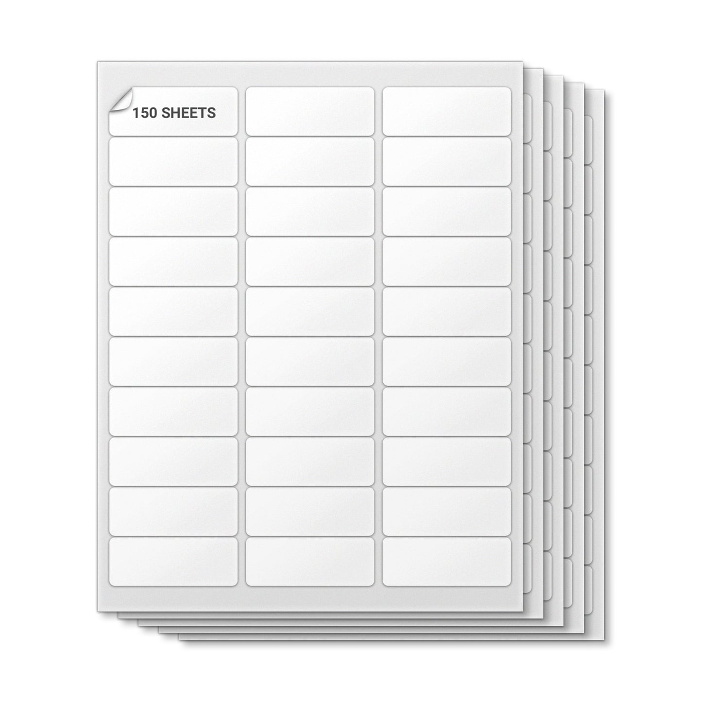 2-5/8 x 1in Blank Labels: Laser & Inkjet Printable White (150 Sheets, 30 Label/Sheet)