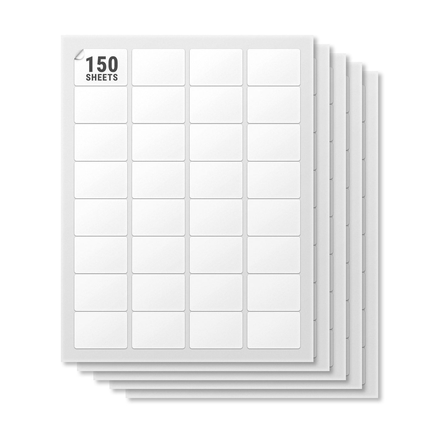 1.75 x 1.25in Black Labels: Laser & Inkjet Printable White Stickers (4800 Total)