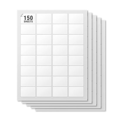 1.75 x 1.25in Black Labels: Laser & Inkjet Printable White Stickers (4800 Total)