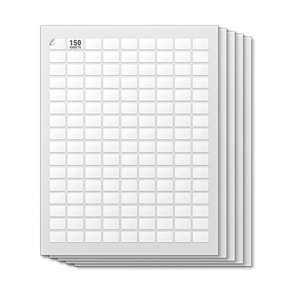 0.75 x 0.5in Blank Labels: Laser & Inkjet Printable White Stickers (21600 Total)