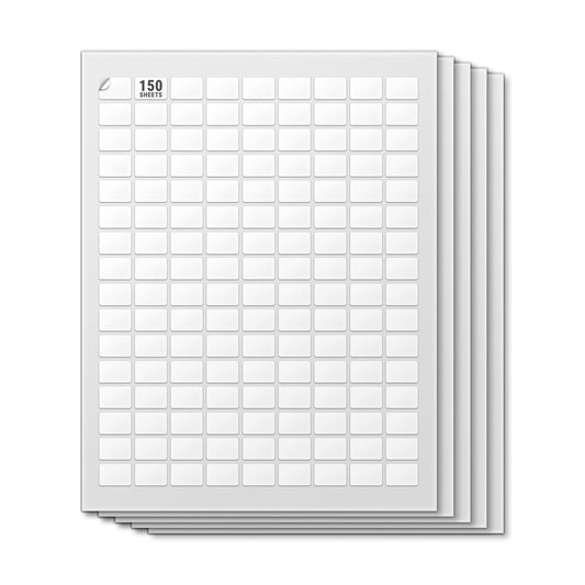 0.75 x 0.5in Blank Labels: Laser & Inkjet Printable White Stickers (21600 Total)