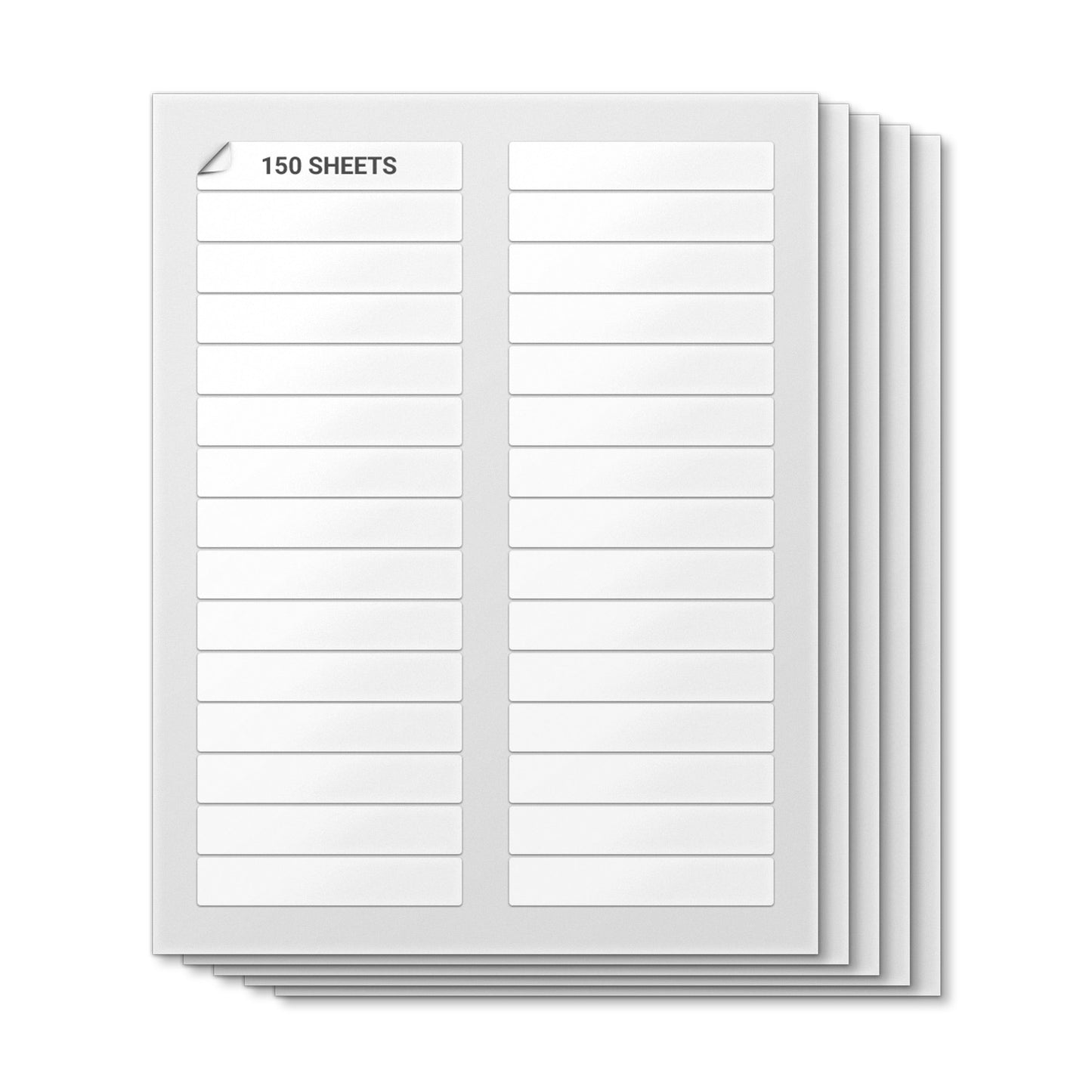 3.4375 x 0.65625in Blank Labels: White Laser & Inkjet Printable (150 Sheets, 30 Label/Sheet)