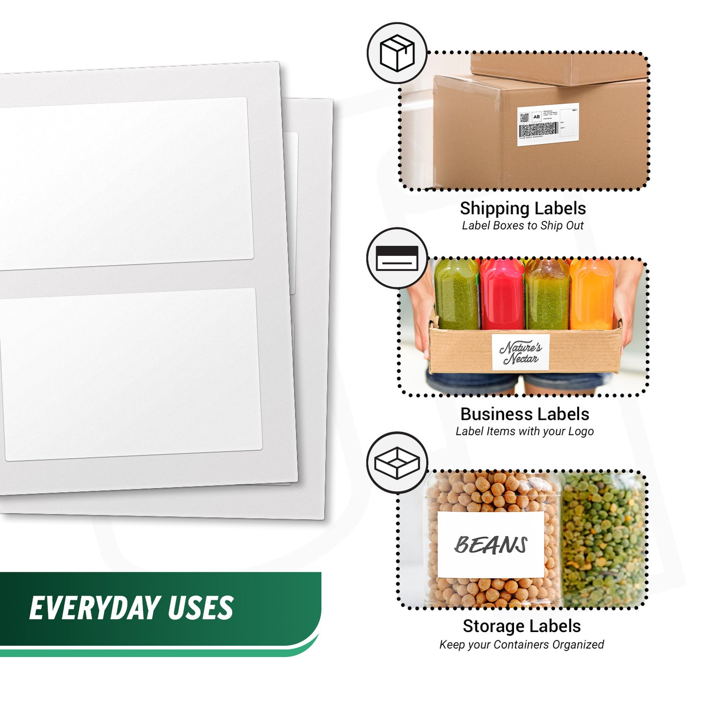 4.25 x 6.75in Shipping Labels for Inkjet & Laser Printers (STAMPS.COM SDC-1200 Compatible)