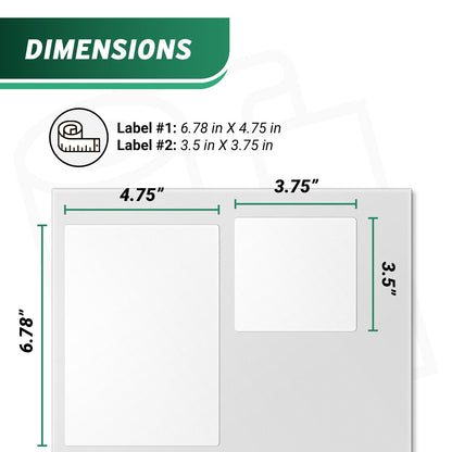 6.78 x 4.75in Shipping Label with Receipt: Click-N-Ship Compatible (150 Sheets)