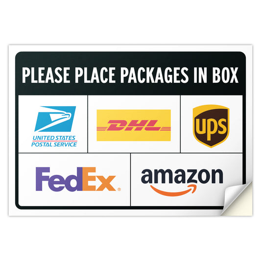 10 x 7in Delivery Sign: Please Place Packages in Box