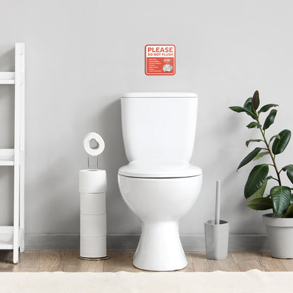 6 x 6in Restroom Stickers: Do Not Flush Sign