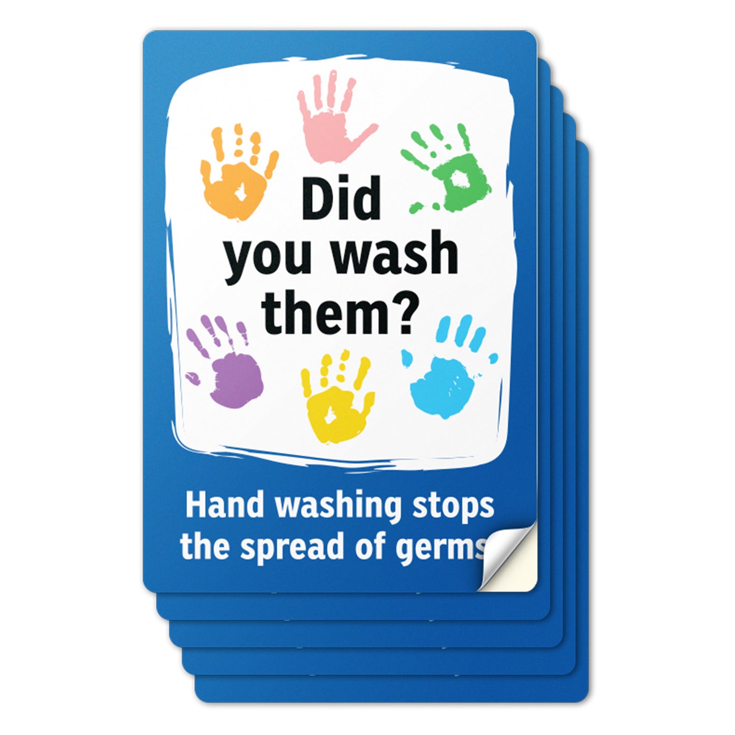 3.5 x 5in Bathroom Sign: Did You Wash Them? Sticker