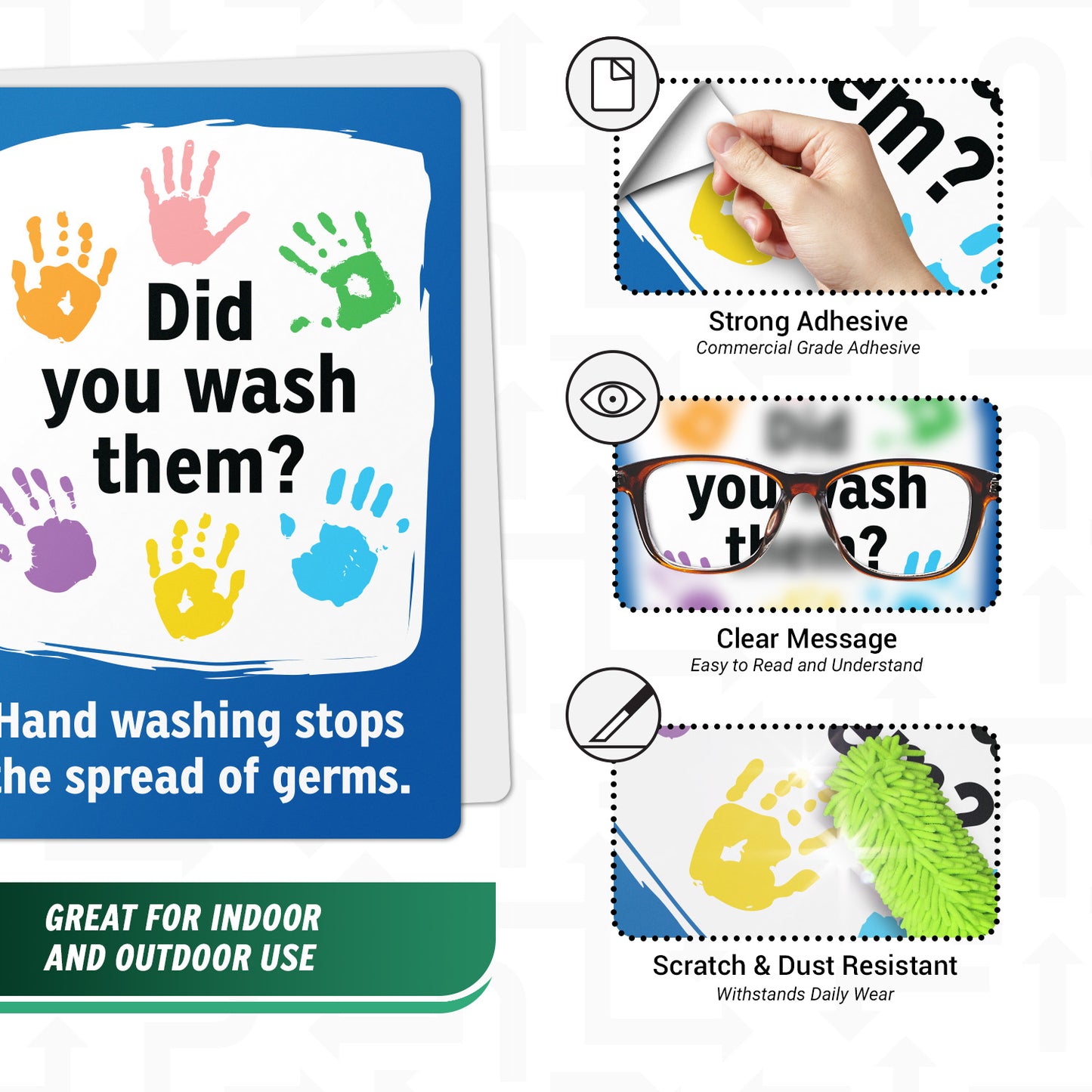 3.5 x 5in Bathroom Sign: Did You Wash Them? Sticker