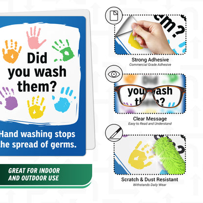 3.5 x 5in Bathroom Sign: Did You Wash Them? Sticker