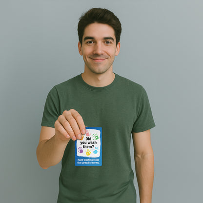 3.5 x 5in Bathroom Sign: Did You Wash Them? Sticker