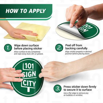 7 x 5in Notice Label: Help Keep This Place Clean Sticker