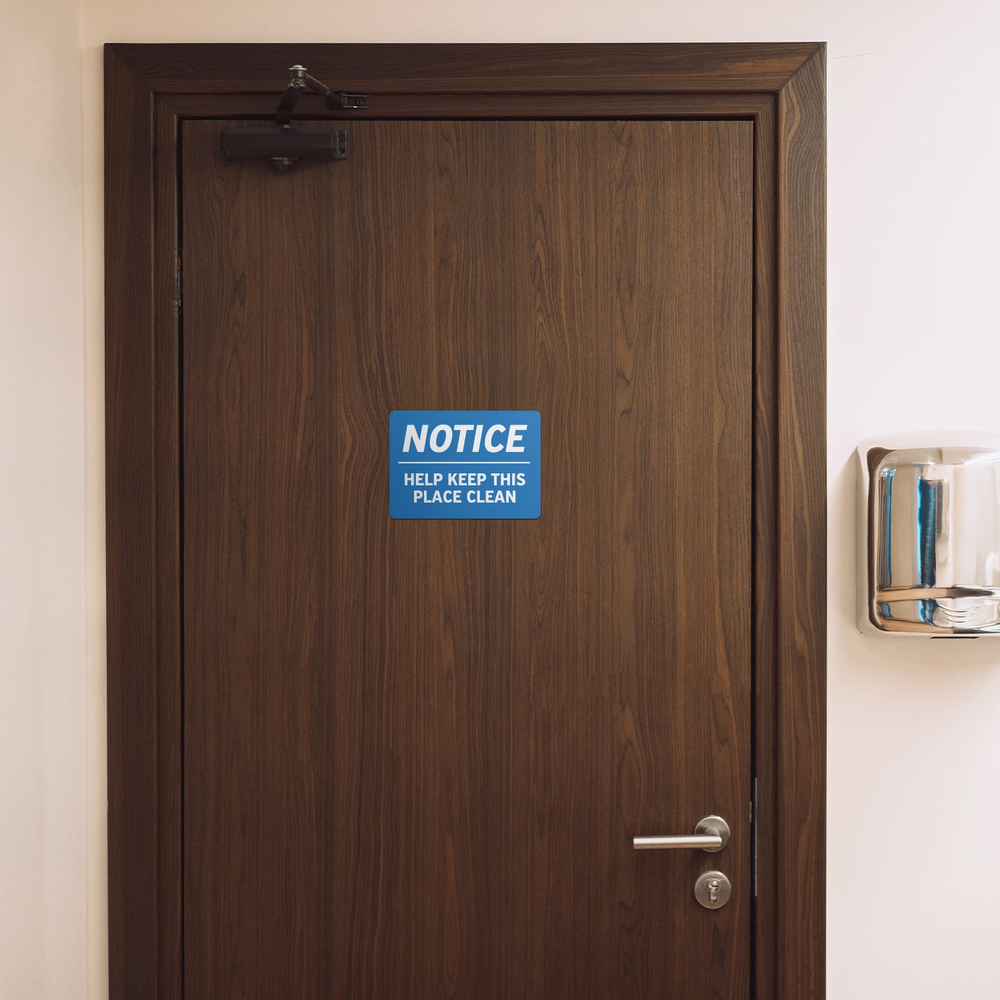 7 x 5in Notice Label: Help Keep This Place Clean Sticker