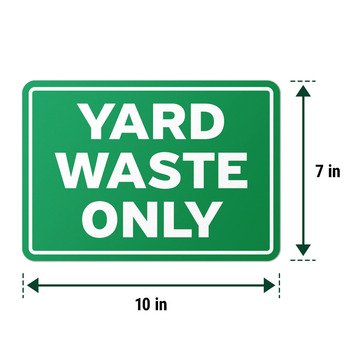 10 x 7in Bin Label: Yard Waste Only Compost Vinyl Sticker