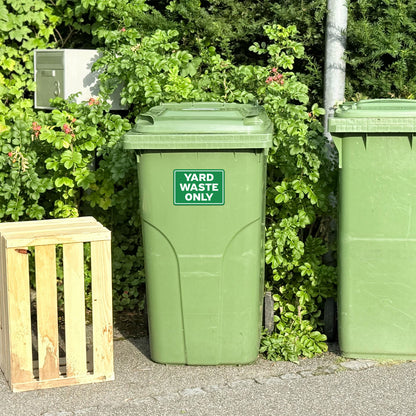 10 x 7in Bin Label: Yard Waste Only Compost Vinyl Sticker