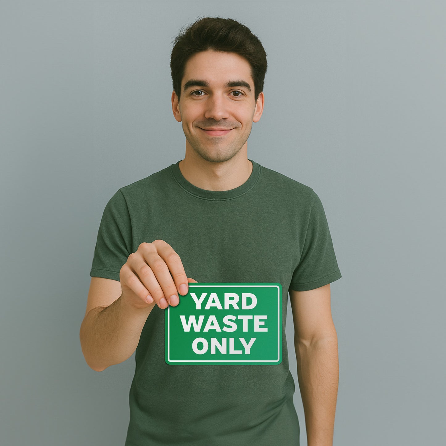 10 x 7in Bin Label: Yard Waste Only Compost Vinyl Sticker