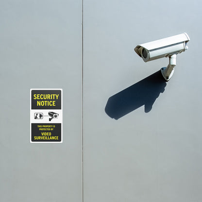 6 x 10in Security Notice Sign: Video Surveillance Sticker