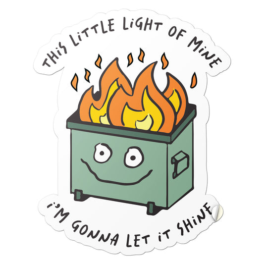 2.4 x 3in Inspirational Sticker: This Little Light of Mine Vinyl Decal