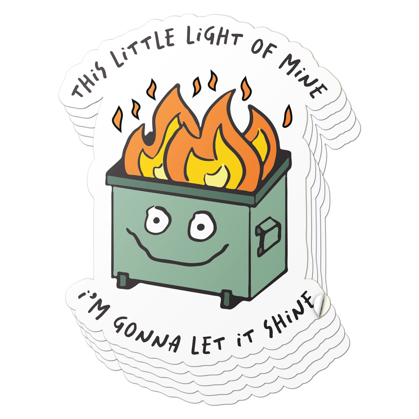 2.4 x 3in Inspirational Sticker: This Little Light of Mine Vinyl Decal
