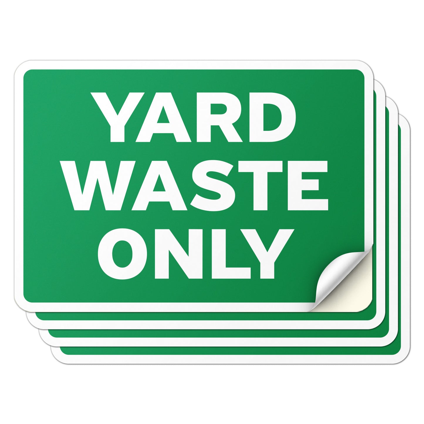 10 x 7in Bin Label: Yard Waste Only Compost Sticker