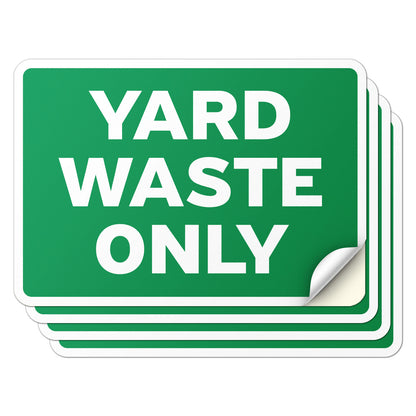 10 x 7in Bin Label: Yard Waste Only Compost Sticker