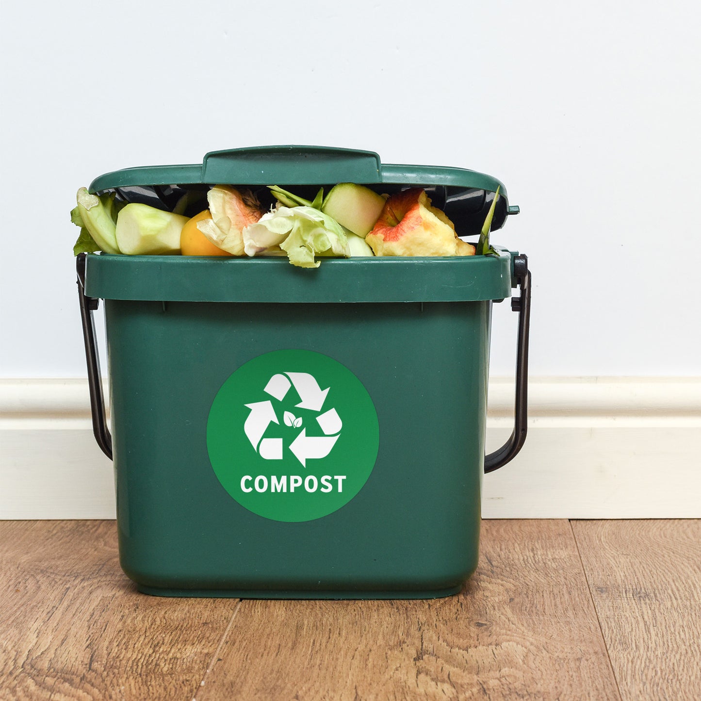 5 inch Sorting Label: Compost Logo Green Sticker