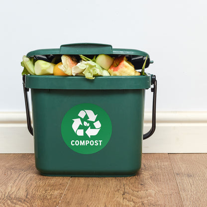 5 inch Sorting Label: Compost Logo Green Sticker