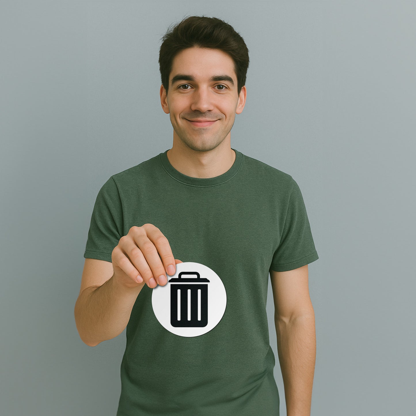 5 inch Bin Label: Trash Vinyl Sticker (White Decal)