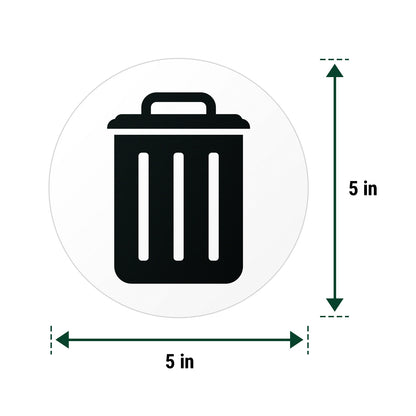 5 inch Trash Bin Label Identifier: Mixed Vinyl Stickers