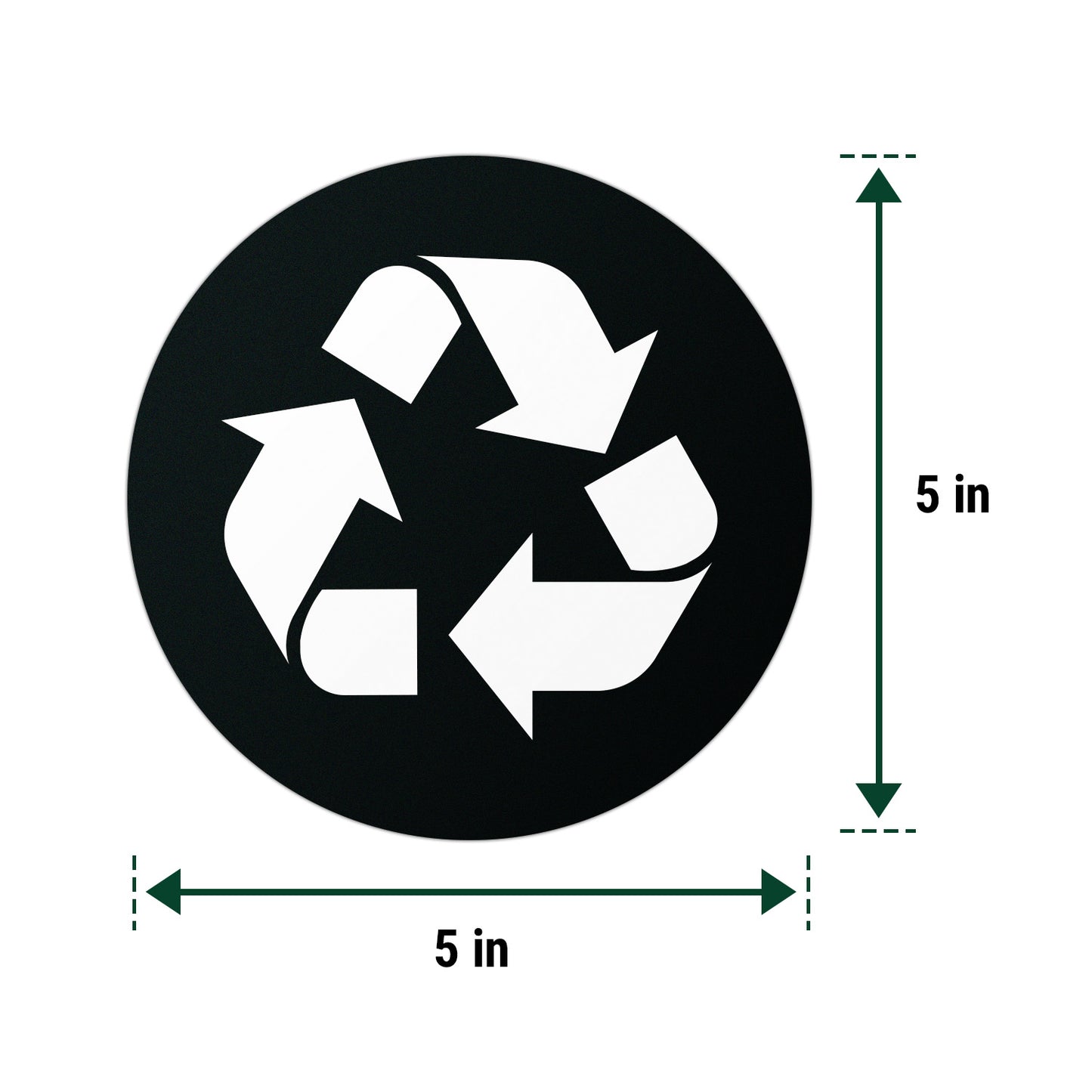 5 inch Bin Label: Trash Recycle Compost Assorted Sticker